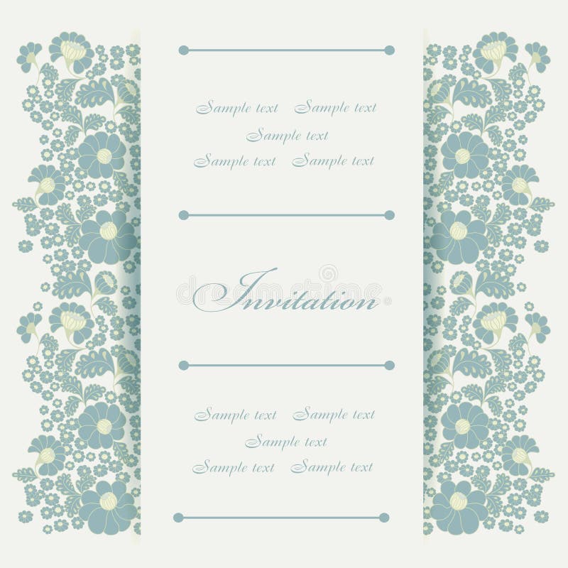 Wedding invitation card stock vector. Illustration of invited - 38142416